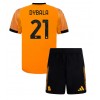 AS Roma Paulo Dybala #21 Bortaställ Barn 2025-26 Korta ärmar (+ Korta byxor)